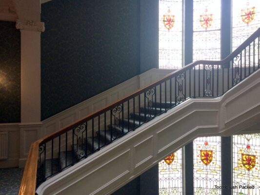 stained glass at balmoral hotel edinburgh